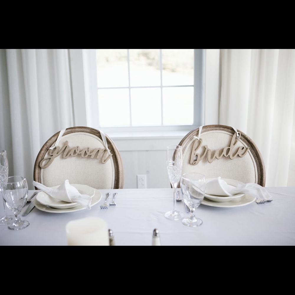Bride and Groom Chair signs